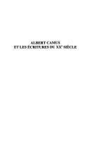 Cover of: Albert Camus et les écritures du XXe siècle