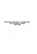 Cover of: Ideología, política y literatura en el primer Azorín, 1893-1905