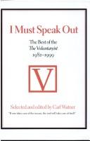 Cover of: I Must Speak Out by Carl Watner