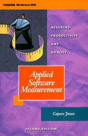 Cover of: Applied Software Measurement by Capers Jones