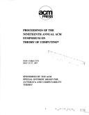 Cover of: Proceedings of the Nineteenth Annual ACM Symposium on Theory of Computing, New York City, May 25-27, 1987 by ACM Symposium on Theory of Computing (19th 1987 New York, N.Y.)