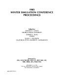 1985 Winter Simulation Conference proceedings by Winter Simulation Conference (17th 1985 San Francisco, Calif.), Donald T. Gantz, Gerard C. Blais