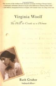Cover of: Virginia Woolf: The Will to Create as a Woman