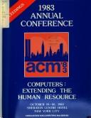 Cover of: ACM 83 | Association for Computing Machinery. Conference