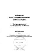 Introduction to the European Convention on Human Rights by Jean-François Renucci