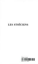 Cover of: Les stoiciens: la liberte et l'ordre du monde