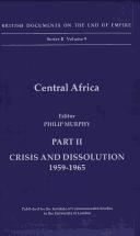 Cover of: Central Africa by editor: Philip Murphy.