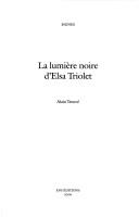 Cover of: La lumiere noire d'Elsa Triolet