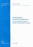 Cover of: Ministerium rationis reddendae: an approximation to Hilary of Poitiers' understanding of theology