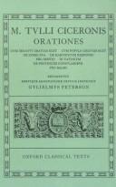 Cover of: Orationes: Volume I:  Pro Sex. Roscio, De Imperio Cn. Pompei, Pro Cluentio, In Catilinam, Pro Murena, Pro Caelio (Pro Sex. Roscio, de Imperio, Cn. Pompei, Pro Cluentio, in Ca)