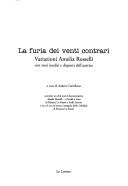 Cover of: La furia dei venti contrari by a cura di Andrea Cortellessa.