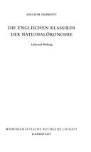 Die englischen Klassiker der Nationalökonomie by Joachim Starbatty