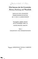 Cover of: Die Statuten der drei Gemeinden Altona, Hamburg und Wandsbek by Shalosh kehilot Ahu.