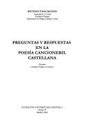 Cover of: Preguntas y respuestas en la poesía cancioneril castellana