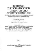 Cover of: Beiträge zur schwäbischen Literatur- und Geistesgeschichte und Mitteilungen des Justinus-Kerner-Vereins und Frauenvereins Weinsberg e.V.