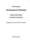 Cover of: Ein Romanist im Widerstand by Krauss, Werner