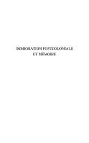 Cover of: Immigration postcoloniale et mémoire