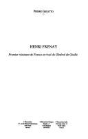 Cover of: Henri Frenay: premier résistant de France et rival du général de Gaulle