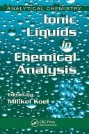 Cover of: Ionic liquids in chemical analysis