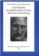 Axel Honneth by Münsteraner Vorlesungen zur Philosophie (5th 2001)