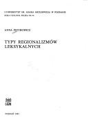 Cover of: Typy regionalizmów leksykalnych