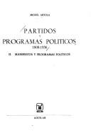 Cover of: Partidos y programas politicos by Miguel Artola Gallego, Miguel Artola Gallego
