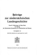 Cover of: Beiträge zur niedersächsischen Landesgeschichte: zum 65. Geburtstag von Hans Patze