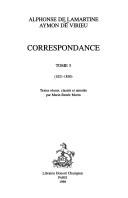 Cover of: Correspondance Alphonse de Lamartine-Aymon de Virieu