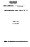 Cover of: Implementing the Bogor goals of APEC by Hongyul Han