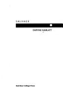 Cover of: Salvage: Daphne Marlatt.