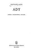 Cover of: Ady: cikkek, emlékezések, levelek : Hatvany Lajos.