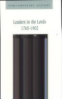 Cover of: Leaders in the Lords by edited by Richard W. Davis.