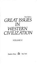 Cover of: Great issues in Western civilization