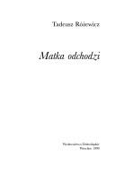 Cover of: Matka odchodzi