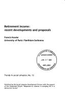 Cover of: Using social benefits to combat poverty and social exclusion: opportunities and problems from a comparative perspective : European synthesis report = [Utiliser des aides sociales pour combattre la pauvreté et l'exclusion sociale]