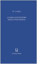 Andreas Rüdigers Moralphilosophie by Wilhelm Carls