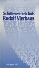 Schriftenverzeichnis Rudolf Vierhaus by Benigna von Krusenstjern
