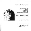 Cover of: Environmental design research. by edited by W.F.E. Preiser.