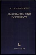 Cover of: Sammelband über Zinzendorf