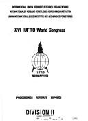 Cover of: XVI IUFRO World Congress: Division II : proceedings.