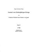 Cover of: Journal vom Siebenjährigen Kriege by Friedrich Wilhelm von Gaudi