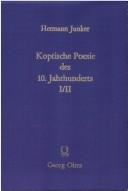 Cover of: Koptische Poesie des 10. Jahrhunderts by Hermann Junker