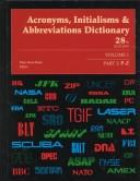 Cover of: Acronyms, initialisms & abbreviations dictionary: a guide to acronyms, abbreviations, contractions, alphabetic symbols, and similar condensed appellations