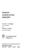 Cover of: Human associative memory by John Robert Anderson, John Robert Anderson