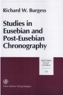Cover of: Studies in Eusebian and Post-Eusebian chronography by R. W. Burgess