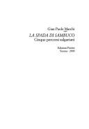 Cover of: La spada di sambuco: cinque percorsi salgariani