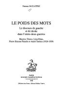 Cover of: Le poids des mots by Damon Mayaffre