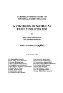 Cover of: synthesis of national family policies 1995
