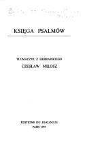 Cover of: Księga psalmów