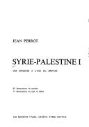 Cover of: Syrie-Palestine by Jean Perrot